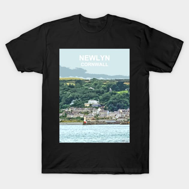 Newlyn Cornwall. Cornish gift Kernow Travel location poster, St Austell T-Shirt by BarbaraGlebska